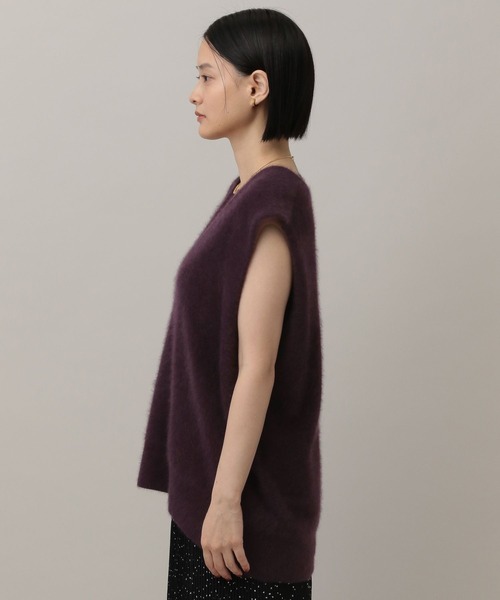 A part by（アパートバイ）の「【洗える】CNラクーンコンVベスト（ベスト・レディース・ライトベージュ/ブラウン/ボルドー・FREE/SMALL）」の10枚目の写真