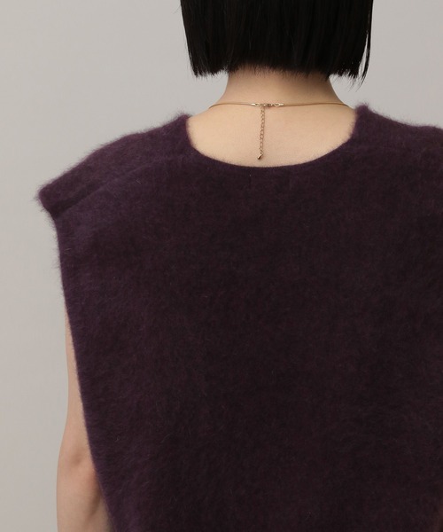 A part by（アパートバイ）の「【洗える】CNラクーンコンVベスト（ベスト・レディース・ライトベージュ/ブラウン/ボルドー・FREE/SMALL）」の13枚目の写真