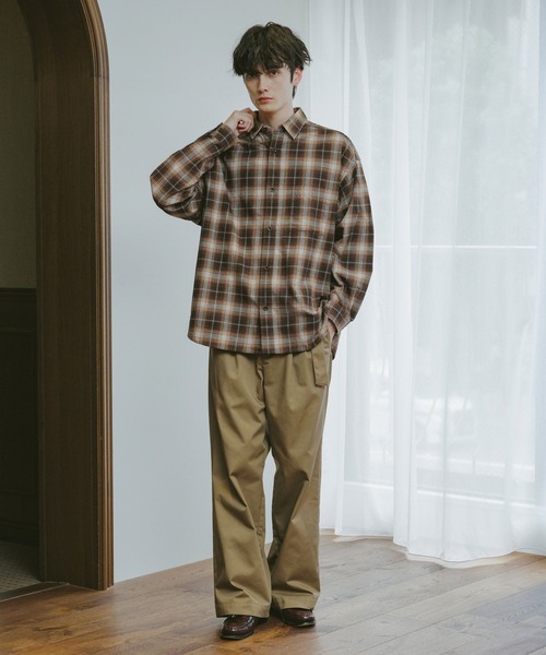 RAGEBLUE(レイジブルー)の「ベルト付きチノワイドストレートパンツ(チノパンツ・メンズ・ベージュ/ダークブラウン・MEDIUM/LARGE)」の9枚目の写真
