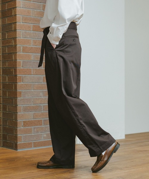 RAGEBLUE(レイジブルー)の「ベルト付きチノワイドストレートパンツ(チノパンツ・メンズ・ベージュ/ダークブラウン・MEDIUM/LARGE)」の12枚目の写真