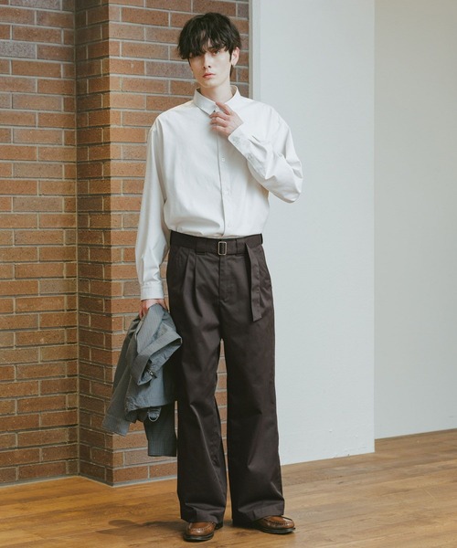 RAGEBLUE(レイジブルー)の「ベルト付きチノワイドストレートパンツ(チノパンツ・メンズ・ベージュ/ダークブラウン・MEDIUM/LARGE)」の15枚目の写真