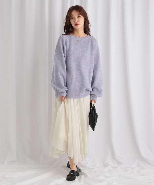 mysty woman（ミスティウーマン）の「イレギュラーヘムシアースカート 586715（スカート・レディース・アイボリー/ライトグレー/ベージュ・FREE）」の5枚目の写真