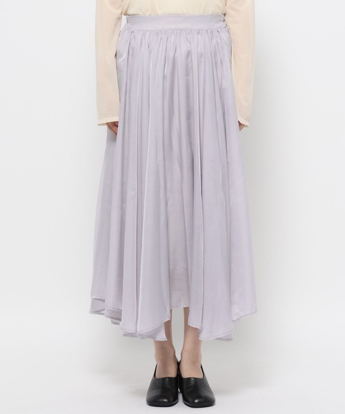 mysty woman（ミスティウーマン）の「イレギュラーヘムシアースカート 586715（スカート・レディース・アイボリー/ライトグレー/ベージュ・FREE）」の9枚目の写真