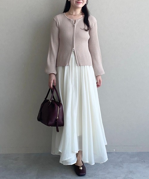 mysty woman（ミスティウーマン）の「イレギュラーヘムシアースカート 586715（スカート・レディース・アイボリー/ライトグレー/ベージュ・FREE）」の22枚目の写真