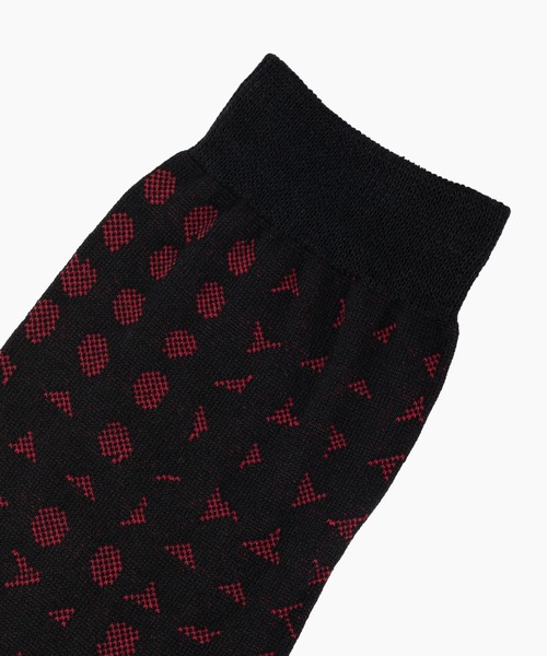 LAD MUSICIAN（ラッドミュージシャン）の「STUDZ SOCKS（ソックス/靴下・メンズ・チャコールグレー/ブラック×レッド/ブラウン/ブラック×グレー・FREE）」の6枚目の写真