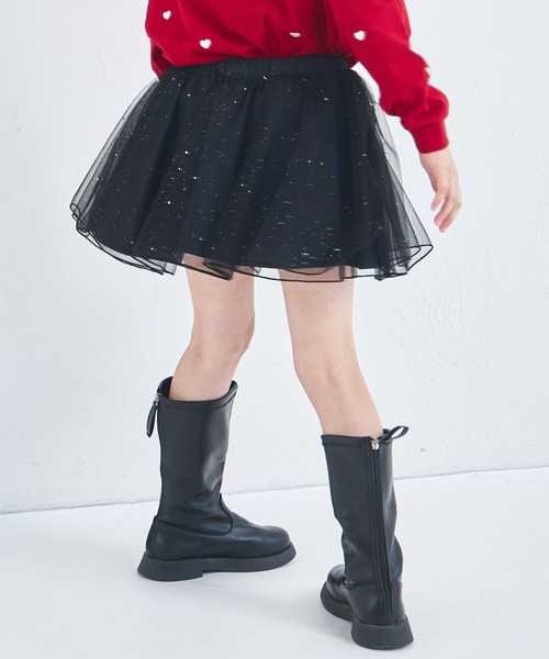 pairmanon（ペアマノン）の「きらきら ラメ チュール スカッツ（スカート・キッズ・ブラック/ライトブルー/ライトピンク/ラベンダー・130/120/90/110/100/140）」の10枚目の写真