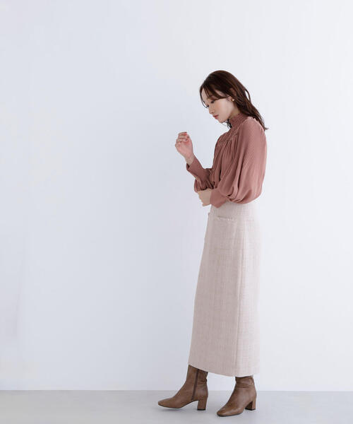 NATURAL BEAUTY BASIC(ナチュラルビューティーベーシック)の「◇ツイーディーナロースカート(スカート・レディース・ベージュ/パープル/ブラック系その他・MEDIUM/P/S)」の17枚目の写真