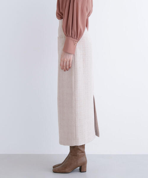 NATURAL BEAUTY BASIC(ナチュラルビューティーベーシック)の「◇ツイーディーナロースカート(スカート・レディース・ベージュ/パープル/ブラック系その他・MEDIUM/P/S)」の22枚目の写真