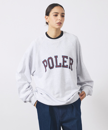 POLeR（ポーラー）の「【POLER/ポーラー】COLLEGE RAGLAN CREW スウェット/カレッジロゴ/ラグラン袖/ユニセックス（スウェット）」