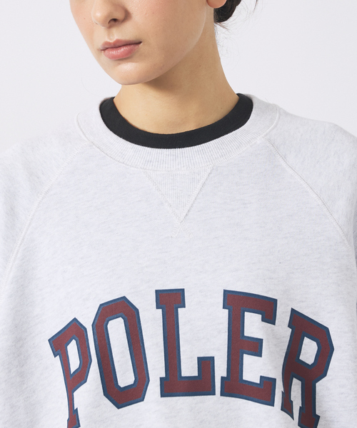 POLeR(ポーラー)の「【POLER/ポーラー】COLLEGE RAGLAN CREW スウェット/カレッジロゴ/ラグラン袖/ユニセックス(スウェット・メンズ・ネイビー/グレー系その他/エンジ・M/L)」の14枚目の写真