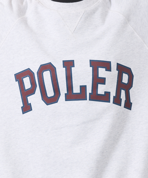 POLeR(ポーラー)の「【POLER/ポーラー】COLLEGE RAGLAN CREW スウェット/カレッジロゴ/ラグラン袖/ユニセックス(スウェット・メンズ・ネイビー/グレー系その他/エンジ・M/L)」の15枚目の写真