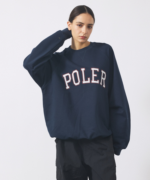 POLeR(ポーラー)の「【POLER/ポーラー】COLLEGE RAGLAN CREW スウェット/カレッジロゴ/ラグラン袖/ユニセックス(スウェット・メンズ・ネイビー/グレー系その他/エンジ・M/L)」の20枚目の写真