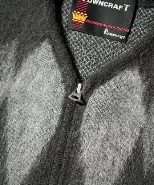 TOWNCRAFT（タウンクラフト）の「TOWNCRAFT / タウンクラフト SHAGGY VINTAGE PATTERN ZIP VEST レオパード アーガイル デイジー シャギーヴ ジップアップ ベスト モヘアタッチ（ベスト・メンズ・グレー系その他/カーキ/オリーブ/グレー/その他1/その他2・X-SMALL/SMALL/MEDIUM/LARGE）」の20枚目の写真