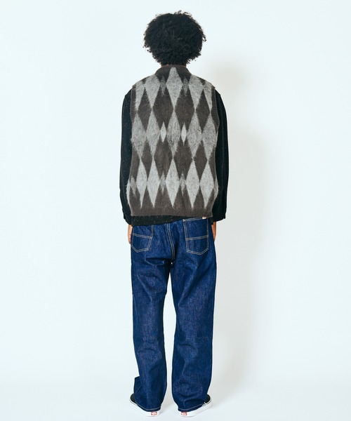 TOWNCRAFT（タウンクラフト）の「TOWNCRAFT / タウンクラフト SHAGGY VINTAGE PATTERN ZIP VEST レオパード アーガイル デイジー シャギーヴ ジップアップ ベスト モヘアタッチ（ベスト・メンズ・グレー系その他/カーキ/オリーブ/グレー/その他1/その他2・X-SMALL/SMALL/MEDIUM/LARGE）」の10枚目の写真