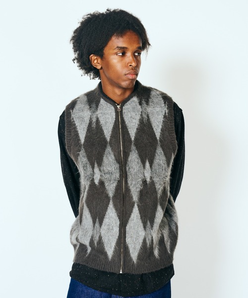 セール】TOWNCRAFT / タウンクラフト SHAGGY VINTAGE PATTERN ZIP VEST
