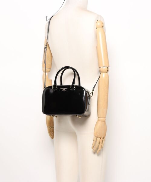CHRISTIAN VILLA(クリスチャンヴィラ)の「ミニボストンバッグ《CHRISTIAN VILLA》(ショルダーバッグ・レディース・ワイン/ブラック・フリー)」の3枚目の写真