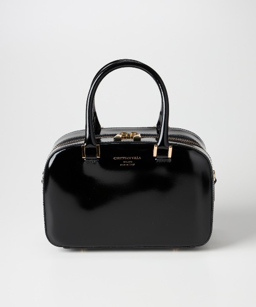 CHRISTIAN VILLA(クリスチャンヴィラ)の「ミニボストンバッグ《CHRISTIAN VILLA》(ショルダーバッグ・レディース・ワイン/ブラック・フリー)」の6枚目の写真