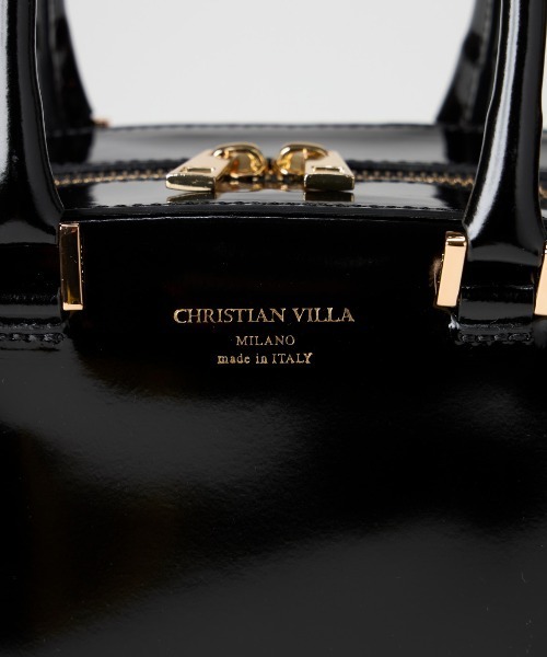 CHRISTIAN VILLA(クリスチャンヴィラ)の「ミニボストンバッグ《CHRISTIAN VILLA》(ショルダーバッグ・レディース・ワイン/ブラック・フリー)」の10枚目の写真