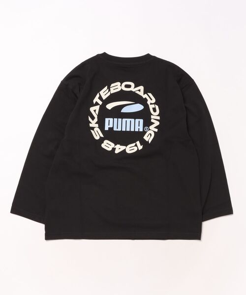 PUMA(プーマ)の「PUMA/プーマ PUMAS MX LS バック キャット TEE キッズ ロンT 636014(Tシャツ/カットソー・キッズ・ブラック/ホワイト・130cm/140cm/150cm/160cm)」の3枚目の写真
