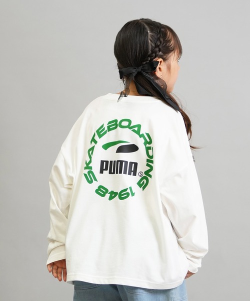 PUMA(プーマ)の「PUMA/プーマ PUMAS MX LS バック キャット TEE キッズ ロンT 636014(Tシャツ/カットソー・キッズ・ブラック/ホワイト・130cm/140cm/150cm/160cm)」の2枚目の写真