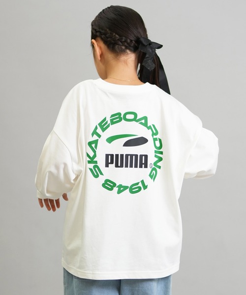 PUMA(プーマ)の「PUMA/プーマ PUMAS MX LS バック キャット TEE キッズ ロンT 636014(Tシャツ/カットソー・キッズ・ブラック/ホワイト・130cm/140cm/150cm/160cm)」の9枚目の写真