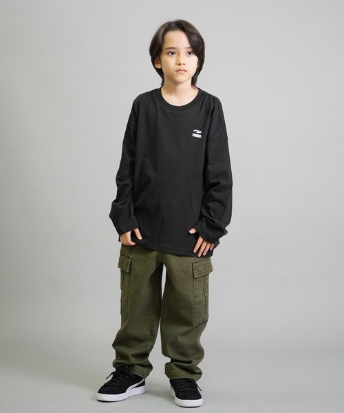 PUMA(プーマ)の「PUMA/プーマ PUMAS MX LS バック キャット TEE キッズ ロンT 636014(Tシャツ/カットソー・キッズ・ブラック/ホワイト・130cm/140cm/150cm/160cm)」の15枚目の写真