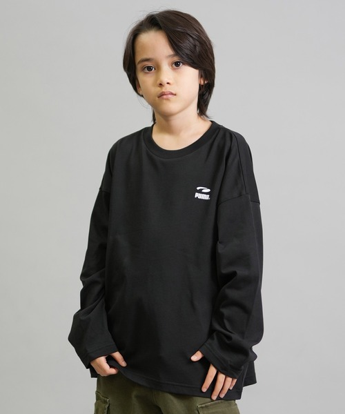 PUMA(プーマ)の「PUMA/プーマ PUMAS MX LS バック キャット TEE キッズ ロンT 636014(Tシャツ/カットソー・キッズ・ブラック/ホワイト・130cm/140cm/150cm/160cm)」の13枚目の写真