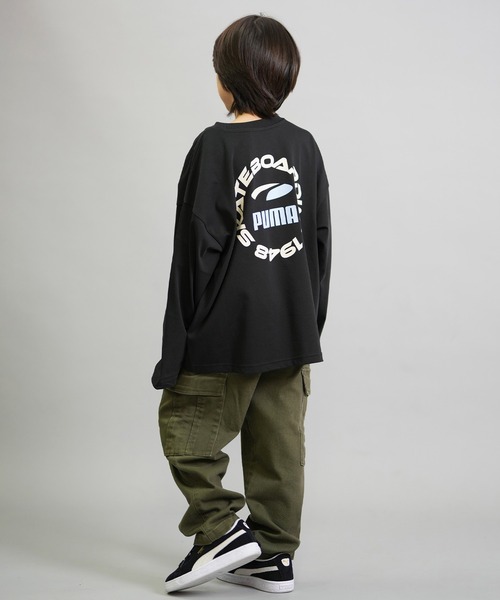 PUMA(プーマ)の「PUMA/プーマ PUMAS MX LS バック キャット TEE キッズ ロンT 636014(Tシャツ/カットソー・キッズ・ブラック/ホワイト・130cm/140cm/150cm/160cm)」の16枚目の写真