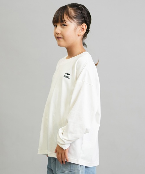 PUMA(プーマ)の「PUMA/プーマ PUMAS MX LS バック キャット TEE キッズ ロンT 636014(Tシャツ/カットソー・キッズ・ブラック/ホワイト・130cm/140cm/150cm/160cm)」の8枚目の写真
