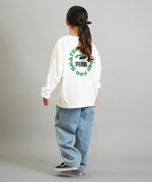 セール】PUMA/プーマ PUMAS MX LS バック キャット TEE キッズ ロンT
