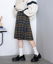 RAGEBLUE（レイジブルー）の「選べる着丈/Wベルトキルトチェックプリーツスカート（スカート）」