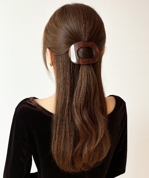 Shelly island(シェリーアイランド)の「ビッグアセチクリップ(バレッタ/ヘアクリップ・レディース・ブラック/ブラウン/その他・FREE)」の3枚目の写真