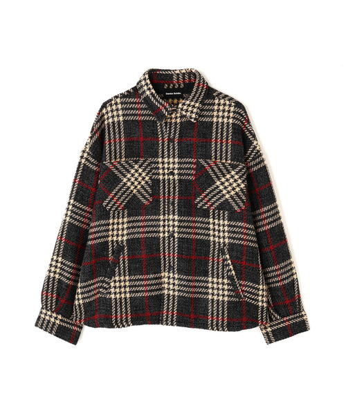 DANKE SCHON(ダンケシェーン)の「【WEB&DEPOT限定】DankeSchon/ダンケシェーン/SNAP CHECK SHIRTS(シャツ/ブラウス・レディース・グレー/モスグリーン/ブラウン・L/M)」の2枚目の写真
