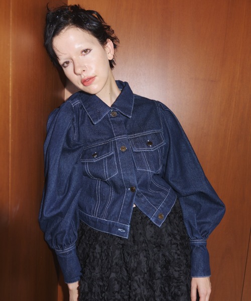 ボリュームスリーブデニムジャケット（デニムジャケット）｜PERNA