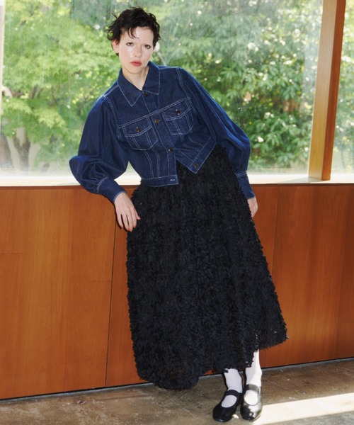 PERNA（ペルナ）の「ボリュームスリーブデニムジャケット（デニム