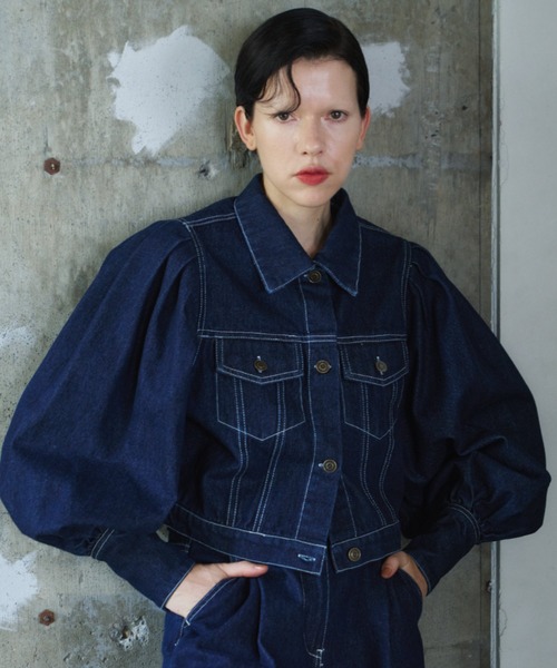 ボリュームスリーブデニムジャケット（デニムジャケット）｜PERNA