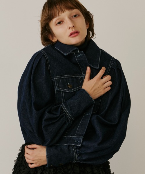 perna◯ ボリュームスリーブアウター PERNA（ペルナ）の「ボリュームスリーブデニムジャケット（デニム