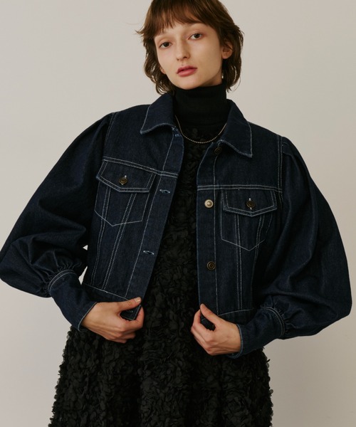 PERNA ペルナ ボリュームスリーブ デニムジャケット Gジャン ボリュームスリーブデニムジャケット（デニムジャケット）｜PERNA