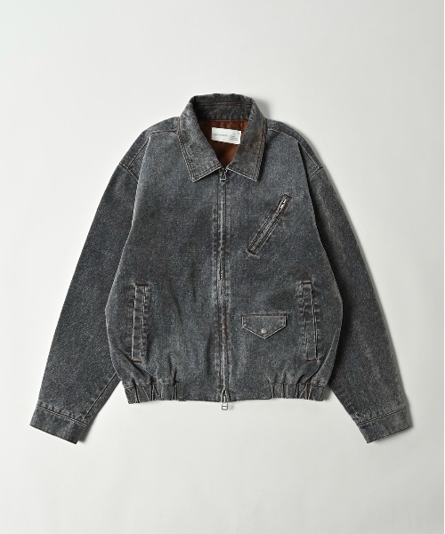 ADAM PATEK(アダムパテック)の「【ADAMPATEK/アダムパテック】velour dust jacket ベロアジャケット(ブルゾン・レディース・ブラウン/ブラック・2/1)」の2枚目の写真
