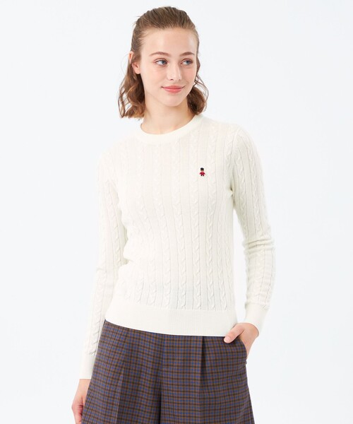 『未使用』マッキントッシュフィロソフィー バッキンガムベア ニットセーター M バッキンガムベア ケーブルニット（ニット/セーター