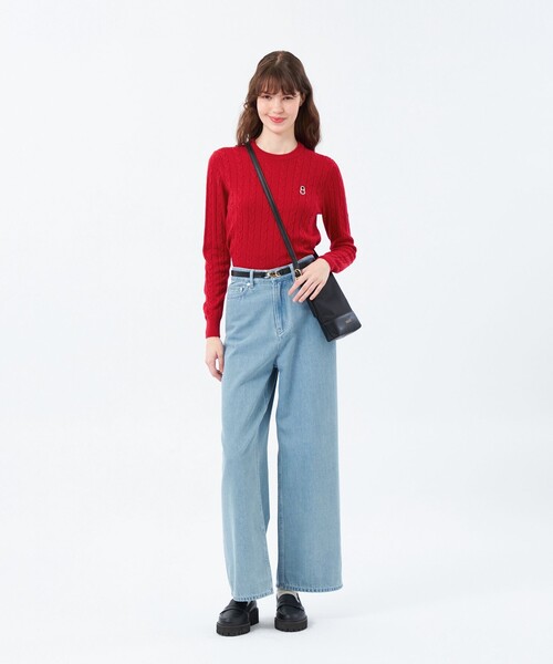 MACKINTOSH PHILOSOPHY(マッキントッシュ フィロソフィー)の「バッキンガムベア ケーブルニット(ニット/セーター・レディース・オフホワイト/ライトブルー/ダークネイビー/ブラウン/ブルー系その他7/グレー系その他/グリーン系その他/ベージュ・38)」の11枚目の写真