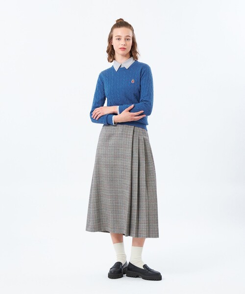 MACKINTOSH PHILOSOPHY(マッキントッシュ フィロソフィー)の「バッキンガムベア ケーブルニット(ニット/セーター・レディース・オフホワイト/ライトブルー/ダークネイビー/ブラウン/ブルー系その他7/グレー系その他/グリーン系その他/ベージュ・38)」の12枚目の写真