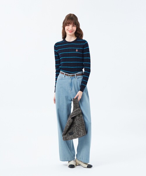 MACKINTOSH PHILOSOPHY(マッキントッシュ フィロソフィー)の「バッキンガムベア ケーブルニット(ニット/セーター・レディース・オフホワイト/ライトブルー/ダークネイビー/ブラウン/ブルー系その他7/グレー系その他/グリーン系その他/ベージュ・38)」の13枚目の写真