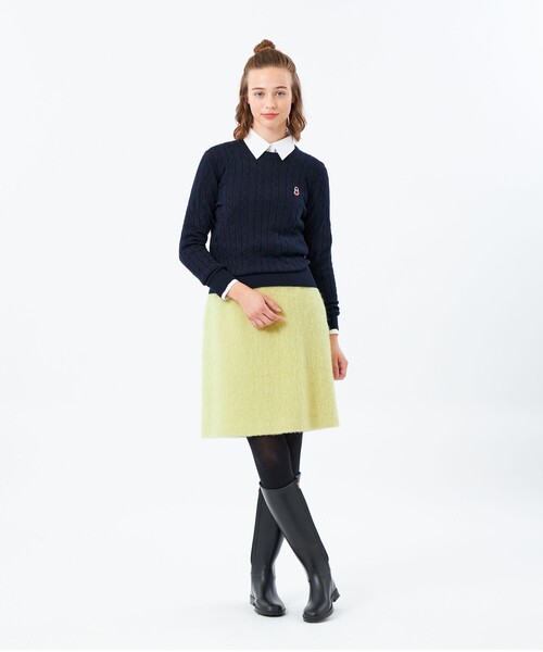 MACKINTOSH PHILOSOPHY(マッキントッシュ フィロソフィー)の「バッキンガムベア ケーブルニット(ニット/セーター・レディース・オフホワイト/ライトブルー/ダークネイビー/ブラウン/ブルー系その他7/グレー系その他/グリーン系その他/ベージュ・38)」の14枚目の写真