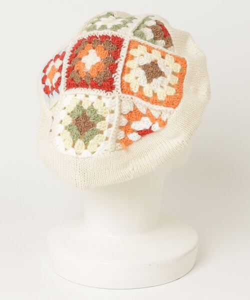 Sense of Grace（センスオブグレース）の「フラワーモチーフ　ニットベレー（ハンチング/ベレー帽・レディース・ブラック/アイボリー・FREE）」の13枚目の写真