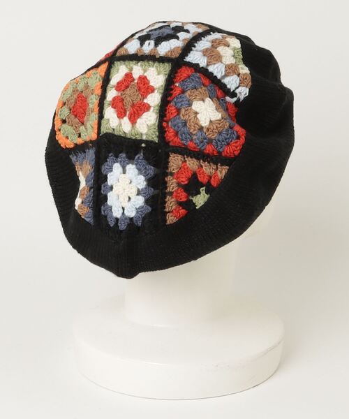 Sense of Grace（センスオブグレース）の「フラワーモチーフ　ニットベレー（ハンチング/ベレー帽・レディース・ブラック/アイボリー・FREE）」の14枚目の写真
