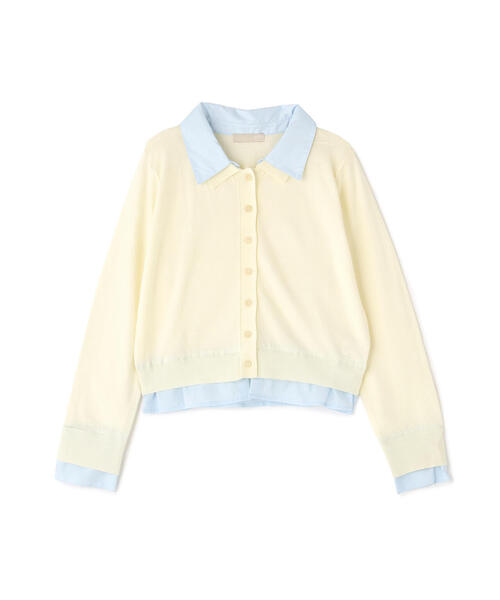 FREE'S MART（フリーズマート）の「◇シャツフェイクレイヤードポロカーディガン【動画有】（ニット/セーター・レディース・グレー/ネイビー/ホワイト/ブラウン・FREE）」の22枚目の写真