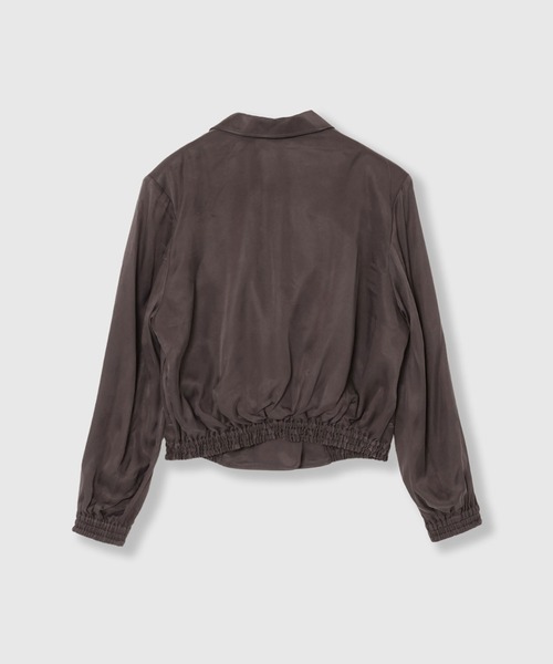 THINGS THAT MATTER（シングス ザット マター）の「FIBRIL SATIN TAILORED BLOUSON / フィブリルサテンテイラードブルゾン（ブルゾン・レディース・グレー/チャコールグレー/パープル・FREE）」の11枚目の写真
