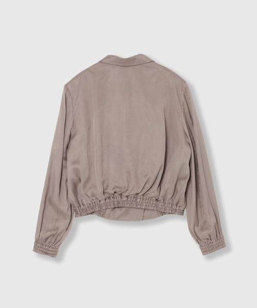 THINGS THAT MATTER（シングス ザット マター）の「FIBRIL SATIN TAILORED BLOUSON / フィブリルサテンテイラードブルゾン（ブルゾン・レディース・グレー/チャコールグレー/パープル・FREE）」の13枚目の写真