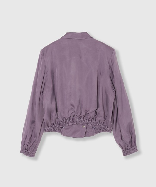 THINGS THAT MATTER（シングス ザット マター）の「FIBRIL SATIN TAILORED BLOUSON / フィブリルサテンテイラードブルゾン（ブルゾン・レディース・グレー/チャコールグレー/パープル・FREE）」の15枚目の写真